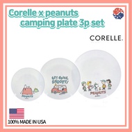 Corelle x Peanuts Camping Plate 3p Set/Corelle USA/Snoopy Plate/Corelle Plate/Snoopy kitchen/Snoopy 