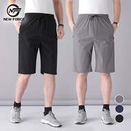 [NEW FORCE] Monochrome Plain Surface Lightweight Five-point Casual Shorts-3 Colors Available (Shorts