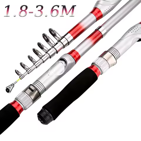 Durable Fishing Rods Spinning 1.8m 2.1m 2.4m 2.7m 3m 3.6m Telescopic Travel Rod for Carp Lure Surf S