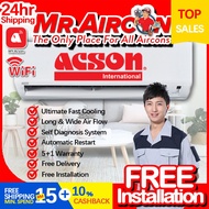 ACSON R32 WIFI Inverter A3WMY 1HP 1.5HP 2.0HP 2.5HP Air Conditioner Aircon 4 Star Energy Saving Aircond