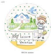 Zzoton Original Landscape Drawing Tape Artistic Handmade Journaling Tape Customizable Decorative Was