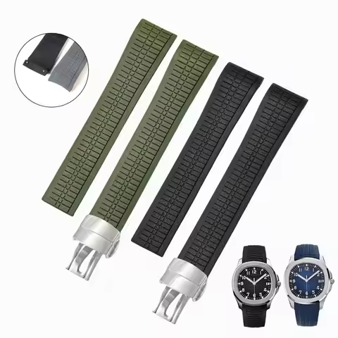 Rubber watch Strap For Patek Philippe Aquanaut 5164 5167 watchband 21mm Waterproof Sports men Bracel