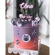 ZOMVI BTS theme cake topper set(Customized)