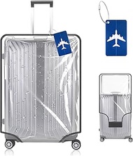 Transparent Suitcase Covers, PVC Suitcase Protective Cover, Transparent, Dustproof, Black Border, Lu