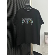 Balenciaga Balenciaga Balenciaga 2026 Classic Round Neck Short-Sleeved T-Shirt Men Women Style Fashi