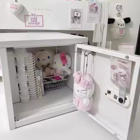 Children's Safe Small Desktop Password Cabinet Home Dormitory Iron Password Lock Storage Box Single 
