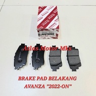 TOYOTA [1SET][AVANZA 2022 BXA] REAR DISC BRAKE PAD ALL NEW AVANZA VELOZTOYOTA ALL NEW XENIA/ "2022-O