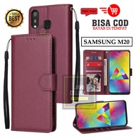 Flip Case  Samsung M20 Flip Case Kulit Casing Dompet Case Wallet Leather Flip Case Samsung Galaxy M2