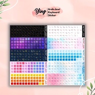 ARAB - JAWI UKM KEYBOARD STICKER FOR COMPUTER / LAPTOP /PC HIGH QUALITY MULTI DESIGN | ARABIC - JAWI