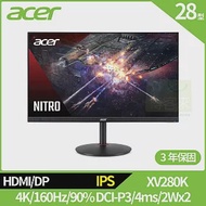 Acer XV280K 28型電競螢幕(IPS,HDMI,DP,2Wx2)