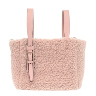 Valextra 粉紅雙肩包，超新，微剪羊毛皮革/羊毛混紡，0623 [二手] Valextra