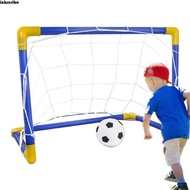 INKSCRIBE​ Soccer Goal Post Net Set, Foldable with Inflatable Pump Kids Soccer Goal, Removable Net E