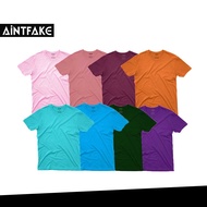 AINTFAKE Unisex Plain T-Shirt 100 % COTTON- Mix Colour Short Sleeve ( S- XL SIZE)