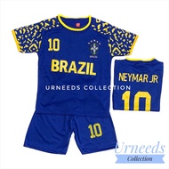 /New 2024 BRAZIL Blue Children's Ball Suit/FUTSAL JERSEY/Boys Ball Shirt SET