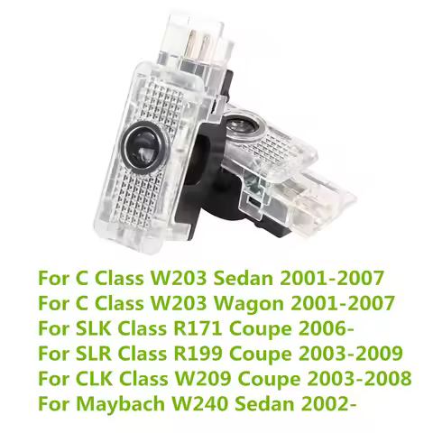 2X For Mercedes Benz C Class W203 SLK R171 R199 CLK W209 W240 LED Car Door Logo Welcome Projector Gh
