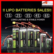 3.7V 7.4V 14.8V 11.1V 22.2V 1S 2S 3S 6S LiPo Rechargeable Battery for RC Drone Robot 1100 / 2200 / 3