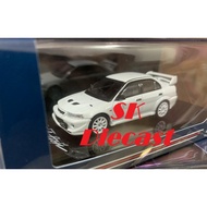 Hobby Japan 1/64 MITSUBISHI LANCER RS EVOLUTION 6 (T.M.E.), SCORTIA WHITE