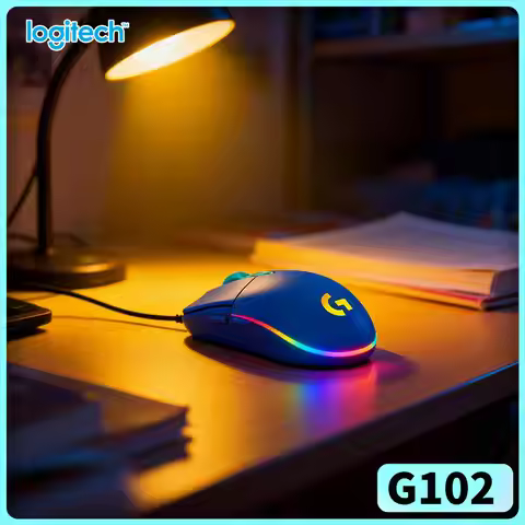 Logitech G102 Wired Mouse Adjustable 200-8000 DPI 20M Clicks RGB Sync for Gaming Office Multitasking