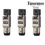 YUSENSS RJ45 Cat8 Cat7 Cat6A Connectors, 22AWG - 24AWG Crystal Head Panel RJ45 Metal Tool, Ethernet 