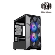 Cooler Master Masterbox TD300 Mesh PC Case / Mini Tower / Tempered Glass Side Panel / Black / White