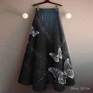 High waisted women's skirt, western pattern, slim skirt, hanging, above the knee