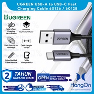 UGREEN 60126 / 60128 USB-A to USB-C Fast Charging Cable 3A 27W 1m / 2m Kabel Charger 1 / 2 Meter For
