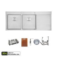 KITCHEN STUDIO ซิงค์ฝัง2หลุมพักขวา รุ่นKSS-12050R-1S-S