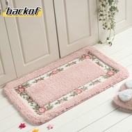 BACKOF 1 Pcs Pink Rug, Non-Skid 16*24Inch Flower Rug, Easy To Use Microfiber Absorbent Pink Floral B