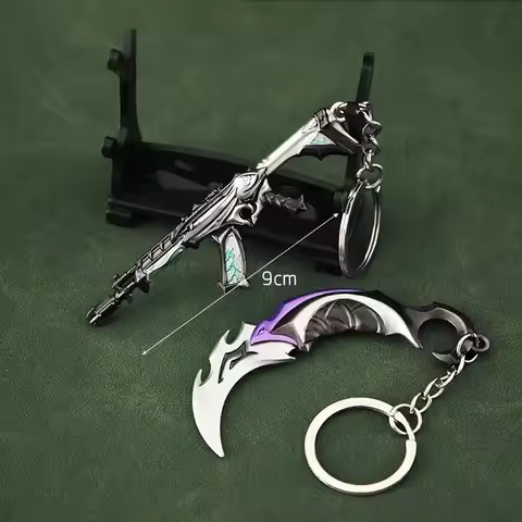 Valorant Weapon Keychain Melee Reaver 2.0 Karambit Knife M4 Game Peripheral Metal Samurai Sword Mode