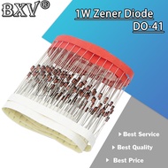 100PCS 1W Zener Diode DO-41 3V 3V3 3V6 3V9 4V3 4V7 5V1 5V6 6V2 6V8 7V5 9V1 10V 47V 51V 75V 1N4733A 1