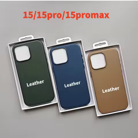 Official 1:1 Leather Case for IPhone15 Pro Max 15 Pro15 Case for Magsafe Wireless Charging With came