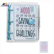 1000 Savings Challenge Binder, Money Saving Binder (Blue)