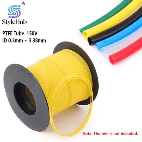 2/10m 150V PTFE Tubes Dia.0.3mm ~ 3.38mm High Temperature Corrosion Resistant Pipe FEP Insulated Cap