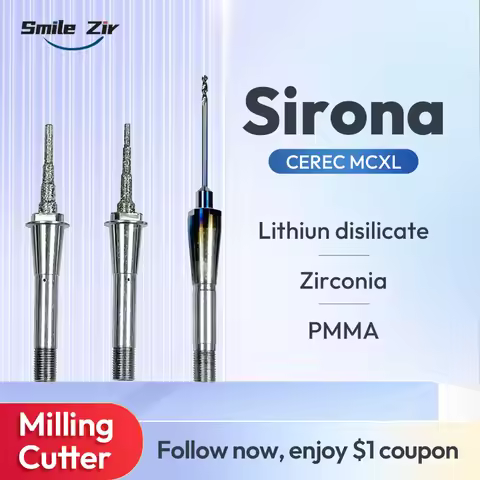 Sirona Inlab Cerec MCXL Bur Step Bur MCXL Lithium Disilicate Milling Cylinder Pointed Bur 12S and Fi