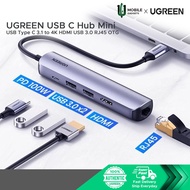 UGREEN USB C Hub Mini Size USB Type C 3.1 to 4K HDMI USB 3.0 RJ45 OTG Adapter USB Splitter for MC Bo