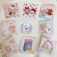 9 Postcards! Korean Style Simple Cute Soft and Adorable Milk Bear
