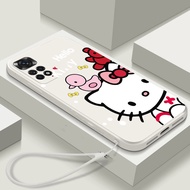 Case Redmi Note 7 K40 Gaming K50 Ultra K60 Pro 10 5G 2022 Xiaomi Mi 12 Pro 10T Lite Cute Side Head Kitty Lanyard Soft Tpu Phone Cases Cover