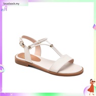 Check Shop * [KG927] Zero Size 36~38 Front 2 Back 3.5CM Sandals Flat Broadband Leather Wedge-Shaped 
