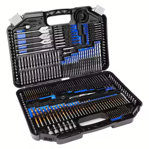 246-Pieces Drill Bit Set,Drill Bits and Driver Set for Wood Metal Cement Drilling and Screw Driving,