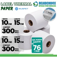 Thermal Sticker Paper Label Receipt Paper POS RUSFET Barcode Printer Sticker