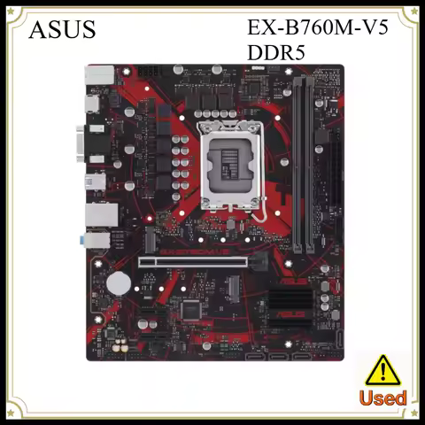 ASUS EX-B760M-V5 DDR5 Memory Support for 12-14 Gen CPU 1700 Pins High-Performance Desktop