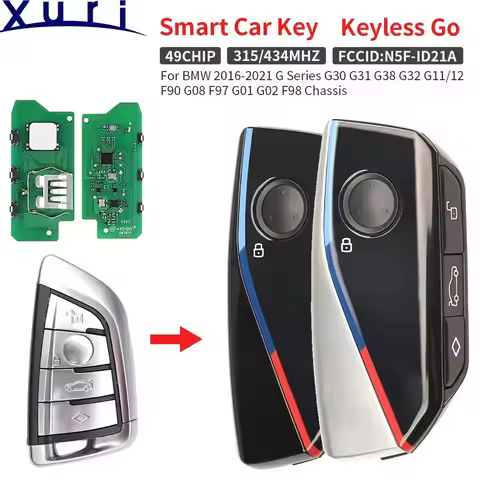 Xuri N5F-ID21A ID49 315/434MHz Proximity Car Remote Key For BMW G Series 3 5 6 7 X3 X5 X7 G01 G02 G0