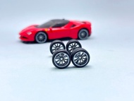 Z310 Hot wheels Rubber Wheels Tayar Getah 10 Spoke CE28 Silver 10mm Long Axle