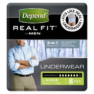 Depend Adult Care Real-Fit Men Diapers L (Carton of 4)