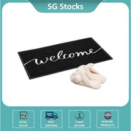 [SG Stocks] PVC Door Mat, Modern Letter Graphic Anti-slip Outdoor Welcome Mat For Home