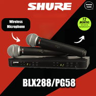 Shure BLX288/PG58/SM 58/BETA58A ระบบไมโครโฟนไร้สาย UHF - เหมาะสําหรับโบสถ์ คาราโอเกะ และเสียงร้อง รว