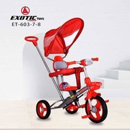 Exotic Sepeda Anak Bayi Balita Roda 3 Tricycle Exotic ET603-7-8 By Pacific Red