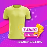AMIGO TSHIRT LEMON YELLOW MICROFIBER ROUNDNECK T-SHIRT (FAST-DRY/COOL-MAX) ANTI-BACTERIA ANTI UV T-S