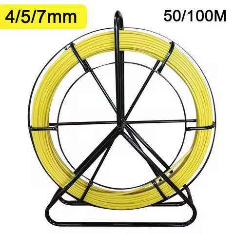 4/5/7mm Fiberglass Wire Cable Running Puller Rod Duct Rodder Snakes Fish Tape Rodder Reel Cable Uncl