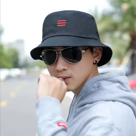 Big Head Man Large Size Sun Hat Women Blank Fisherman Hat Pure Cotton Panama Cap Plus Size Bucket Ha